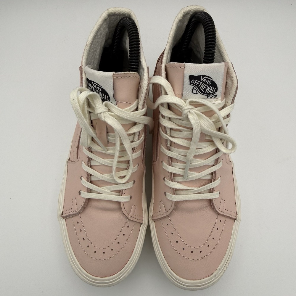 Women's Vans Baby Pink Sk8-Hi Tapered High-Top Stackform Leather Sneakers Sz 5.5 - Picture 5 of 7